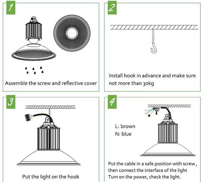 how to install high bay light